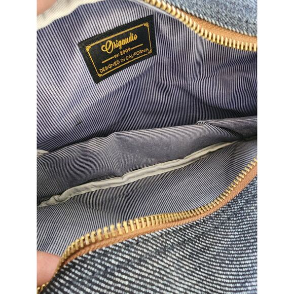 ORIGAUDIO +  TIK TOK Blue Denim Travel Makeup Shaving Bag - Picture 5 of 9